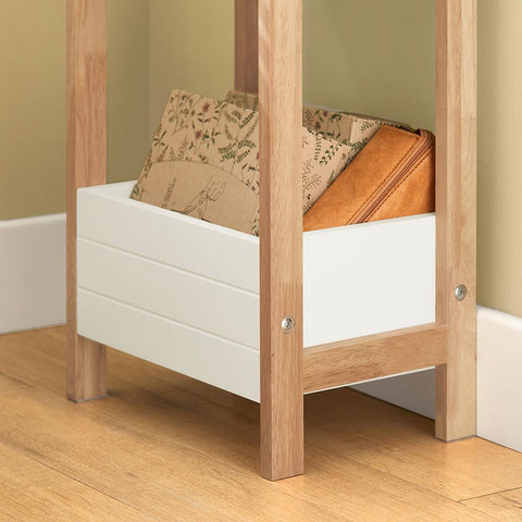 SoBuy Kulmahylly 3 Hyllyllä puukuitulevyä Beige FRG226-WN