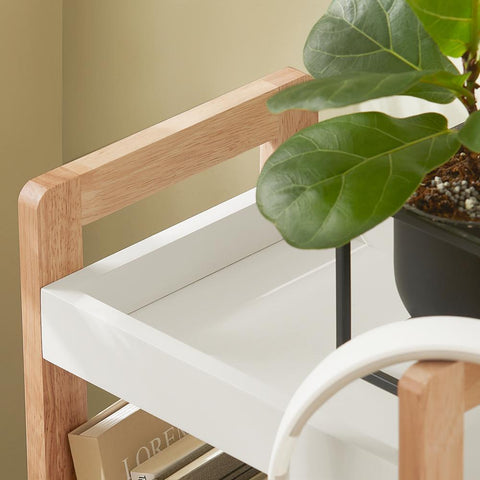 SoBuy Kulmahylly 3 Hyllyllä puukuitulevyä Beige FRG226-WN
