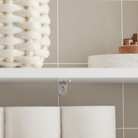 SoBuy Kylpyhuone Kaappi 2 Koreja puukuitulevyä ja polypropeenia Valkoinen BZR83-W