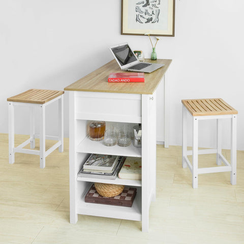 SoBuy Baaripöytä puukuitulevyä Valkoinen FWT64-WN