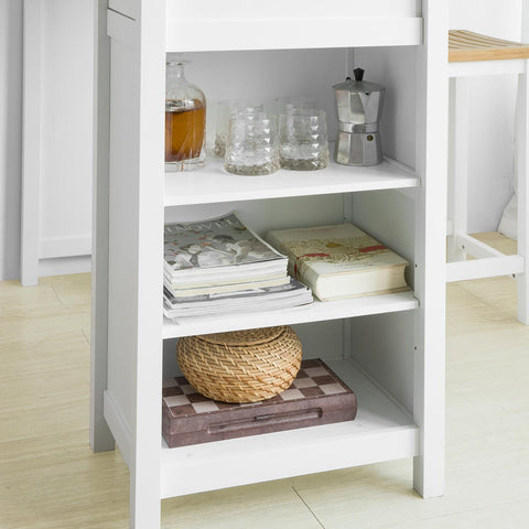 SoBuy Baaripöytä puukuitulevyä Valkoinen FWT64-WN