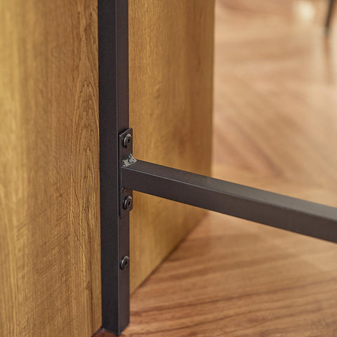 SoBuy Baaripöytä lastulevyä ja Metalli Ruskea FWT97-PF