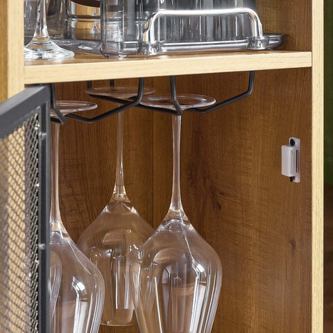 SoBuy Baaripöytä lastulevyä ja Metalli Ruskea FWT97-PF