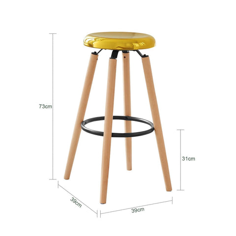 SoBuy Baarijakkara Pyökkipuu ja Metalli Kulta FST89-G