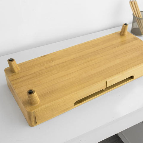 SoBuy Näyttökoroke 2 Laatikkoa bambupuuta Luonnollinen BBF06-N