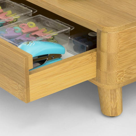 SoBuy Näyttökoroke 2 Laatikkoa bambupuuta Luonnollinen BBF06-N