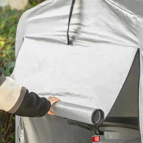 SoBuy Pyöräteline Metalli ja polypropeenia Hopea KLS11-L