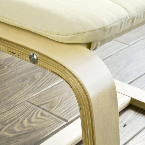 SoBuy Jalkarahi Taivutettu puu Valkoinen FST38-W