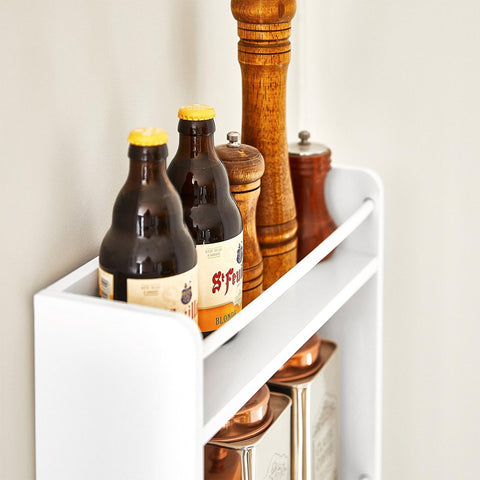 SoBuy Seinäsäilytyskokonaisuus puukuitulevyä Valkoinen KCR12-W