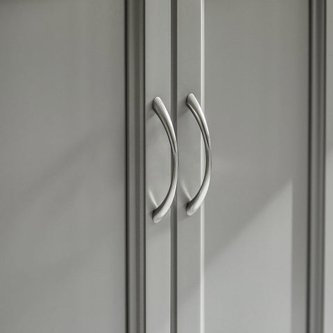 SoBuy Keittiösaareke Pyörillä puukuitulevyä Harmaa FKW71-HG