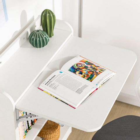 SoBuy Tietokonepöytä puukuitulevyä Valkoinen FWT92-W