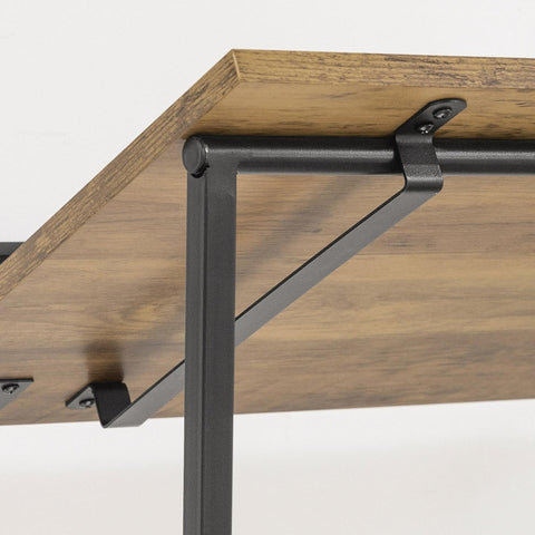 SoBuy Klaffipöytä puukuitulevyä ja Metalli Ruskea FWT88-F