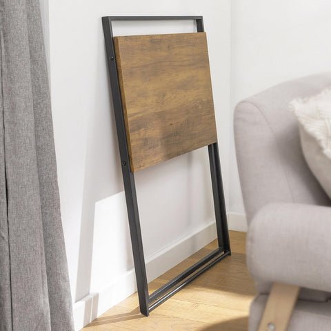 SoBuy Klaffipöytä puukuitulevyä ja Metalli Ruskea FWT88-F