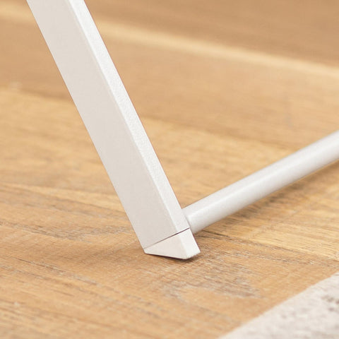 SoBuy Klaffipöytä puukuitulevyä ja Metalli Valkoinen FWT88-WN