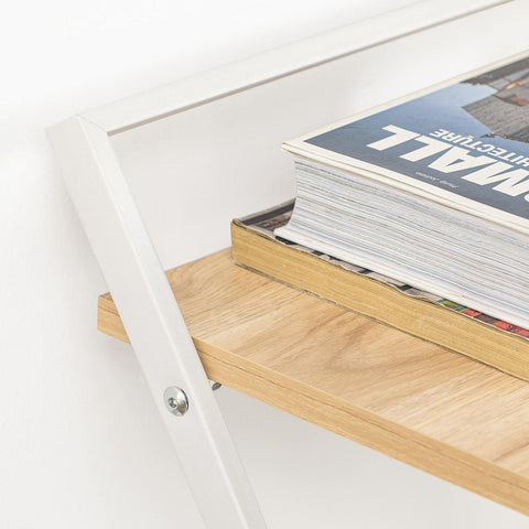 SoBuy Klaffipöytä puukuitulevyä ja Metalli Valkoinen FWT88-WN