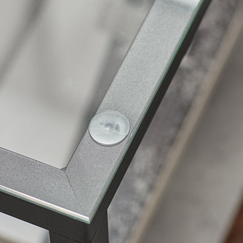 SoBuy Sarjapöytä Metalli ja puukuitulevyä Harmaa FBT35-HG