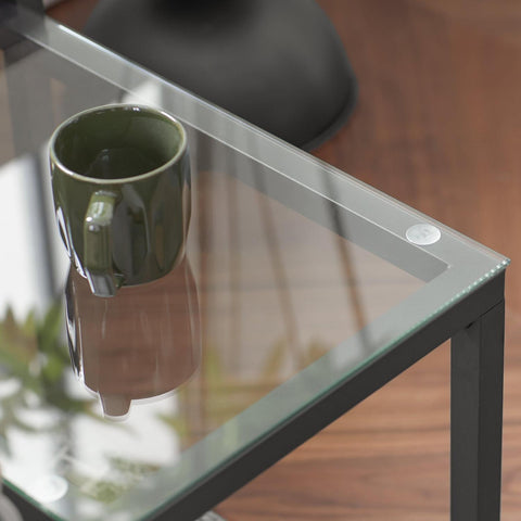 SoBuy Sarjapöytä Metalli ja puukuitulevyä Harmaa FBT35-HG