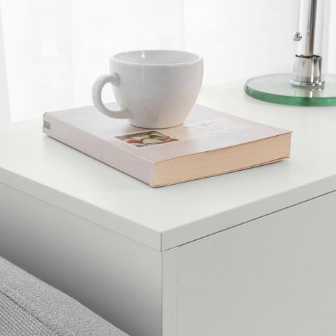 Ennakkomyynti SoBuy Sohvapöytä Pyörillä puukuitulevyä Valkoinen FBT105-W