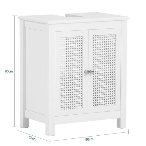 SoBuy Allaskaappi 2 Ovea puukuitulevyä Valkoinen BZR35-W