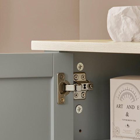 Ennakkomyynti SoBuy Allaskaappi 2 Ovea puukuitulevyä Harmaa BZR69-HG