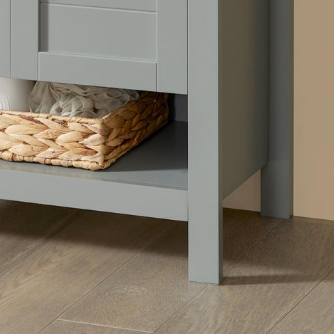 Ennakkomyynti SoBuy Allaskaappi 2 Ovea puukuitulevyä Harmaa BZR69-HG