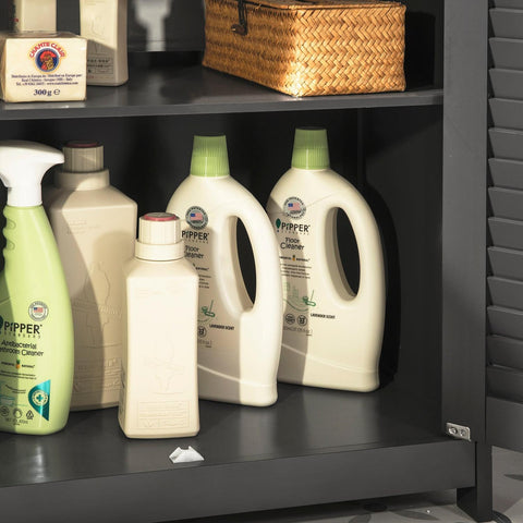 SoBuy Allaskaappi 2 Ovea puukuitulevyä Harmaa FRG237-DG