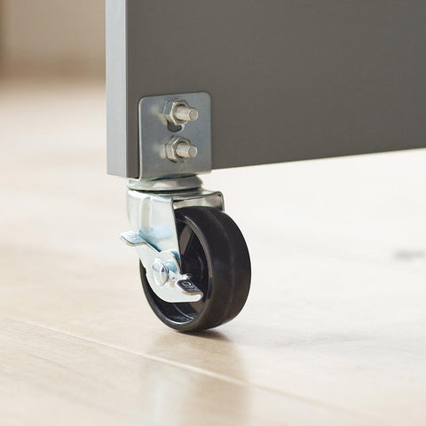 SoBuy Keittiösaareke 2 Ovea puukuitulevyä ja kumipuuta Harmaa FSB36-HG